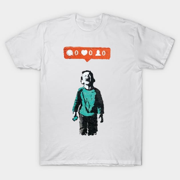 BANKSY Crying Boy Nobody Loves You T-Shirt by inkstyl